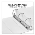 Office Jansan | Universal UNV20994 4 in. Capacity 11 in. x 8.5 in. 3-Slant-Ring View Binder - White image number 9