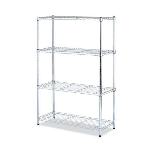 Tool Storage Accessories | Alera ALESW843614SR 36 in. x 14 in. x 54 in. 4-Shelf Residential Wire Shelving - Silver image number 0