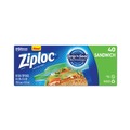 Ziploc 315882BX 1.2 mil 6.5 in. x 5.88 in. Resealable Sandwich Bags - Clear (40/Box) image number 0