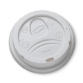 Cups and Lids | Dixie DL9540 10 oz. Sip-Through Hot Drink Dome Lids - White (100/Pack) image number 0