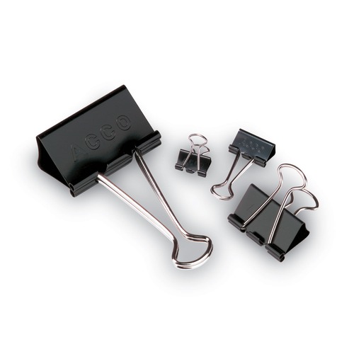Customer Appreciation Sale - Save up to $60 off | ACCO A7072100B Large Binder Clips, Steel Wire, 1 1/16-in Cap, 2-inw, Black/silver (1-Dozen) image number 0