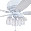 Ceiling Fans | Prominence Home 51671-45 52 in. Magonia Farmhouse Style Flush Mount LED Ceiling Fan with Light - Bright White image number 2