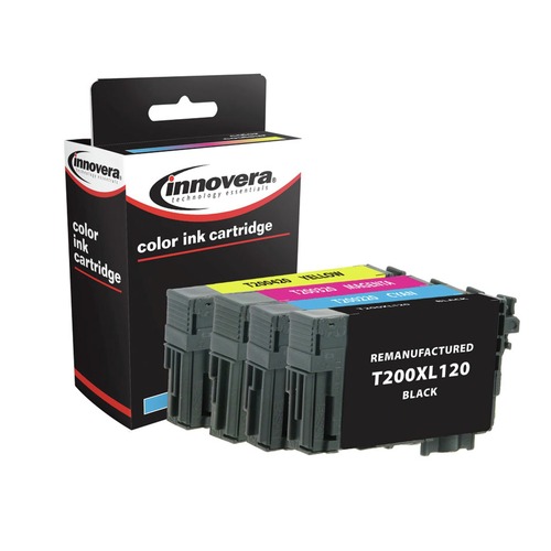 Office Jansan | Innovera IVRT200XLBCS Remanufactured 500/165 Page-Yield Replacement Ink for T200XL/T200 (T200XL-BCS) - Black/Cyan/Magenta/Yellow image number 0