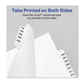 Office Jansan | Avery 01338 11 in. x 8.5 in. 25-Tab 201 to 225 Avery Style Preprinted Legal Exhibit Side Tab Index Dividers - White (1-Set) image number 3