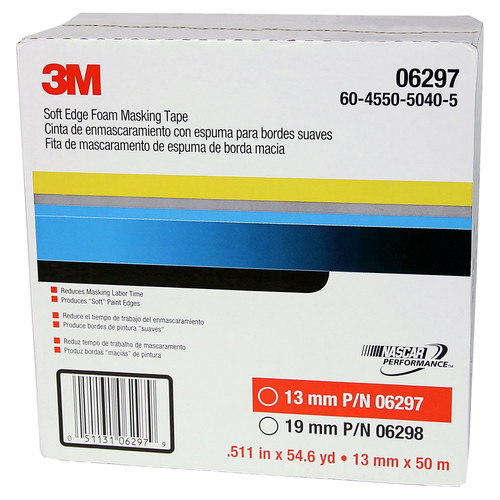  | 3M 6297 Soft Edge Foam Masking Tape 06297 13 mm x 50 m image number 0