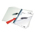 Durable 226307 Swingclip 30 Sheet Capacity Letter Size Report Cover - Clear/Dark Blue Clip (25-Piece/Box) image number 2