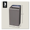 Trash Cans | Rubbermaid Commercial 1961622 23 Gallon Configure Mixed Indoor Recycling Waste Receptacle - Gray image number 1
