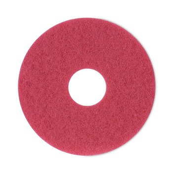 Boardwalk 12 in. Diameter Buffing Floor Pads - Red (5/Carton)