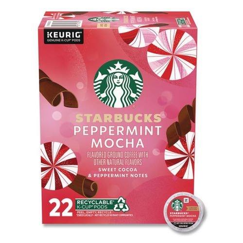 Food Service | Starbucks 12437832 Coffee K-Cups - Peppermint Mocha (22/Box) image number 0