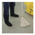 Mops | Boardwalk BWK120C 54 in. Natural Wood Handle/Deck Mops with #20 White Cotton Head image number 8