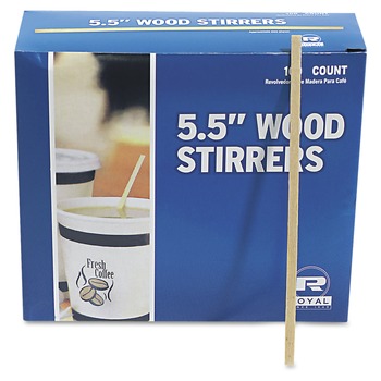 AmerCareRoyal R810 5.5 in. Wood Coffee Stirrers (10000/Carton)