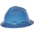 Hard Hats | MSA 10058320 V-Gard Slotted Full-Brim Hat with 1-Touch Suspension - Blue image number 0
