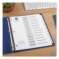 Office Jansan | Avery 11126 Ready Index 11 in. x 8.5 in. 12-Tab Jan. to Dec. Customizable TOC Dividers - Black and White (1-Set) image number 4