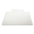  | Deflecto CM13233 45 x 53 DuraMat Moderate Use Wide Lipped Chair Mat for Low Pile Carpet - Clear image number 2