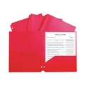 File Folders | C-Line 33934 3-Hole Punch 11 in. x 8.5 in. 2-Pocket Heavyweight Poly Portfolio Folder - Red (25/Box) image number 1