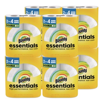 Bounty Essentials Select-A-Size 2-Ply Kitchen Roll Paper Towels - White (8/Carton)
