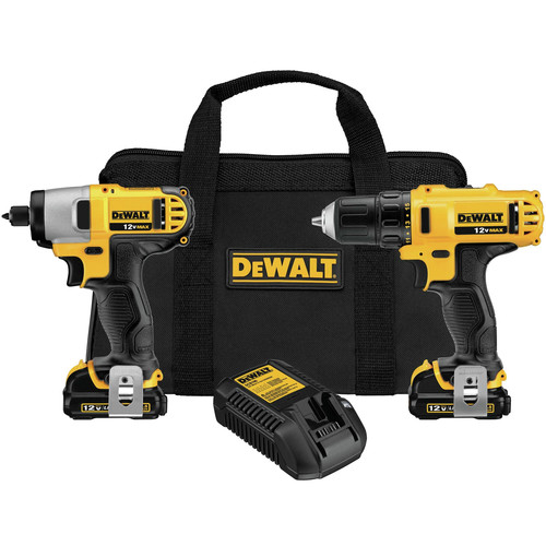 Combo Kits | Dewalt DCK211S2 2-Tool Combo Kit - 12V MAX Cordless 3/8 in. Drill Driver & Impact Driver Kit with 2 Batteries (1.5 Ah) image number 0