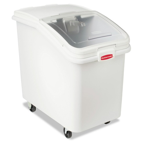 Office Jansan | Rubbermaid Commercial FG360388WHT 18 in. x 29.75 in. x 28 in. 30.86 gal. ProSave Mobile Plastic Ingredient Bin - White image number 0