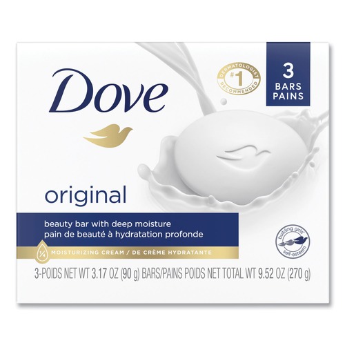 Cleaning & Janitorial Supplies | Dove 04090CT 3.17 oz. Beauty Bar - Light Scent, White (12/Carton) image number 0