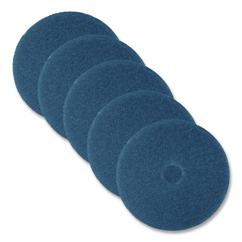 Cleaning Cloths | 3M 5300-19 5300 19 in. Diameter Low-Speed High Productivity Floor Pads - Blue (5/Carton) image number 0