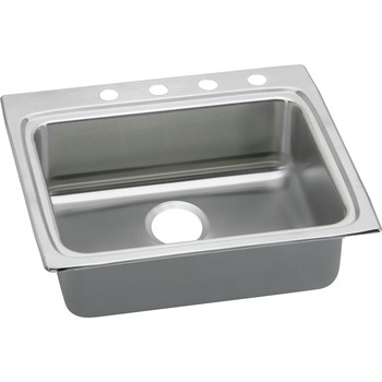 PRODUCTS | Elkay LRAD2522653 Lustertone 25 in. x 22 in. x 6-1/2 in. Single Bowl Top Mount ADA Sink (Stainless Steel)