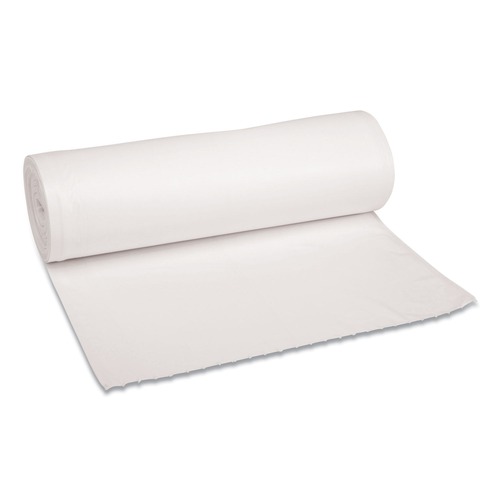 Just Launched | Boardwalk H7658HWKR01 60 Gallon 38 in. x 58 in. Low-Density Waste Can Liners - White (100/Carton) image number 0