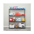  | Alera ALESW206018BA 60 in. x 18 in. x 72 in. 4-Shelf All-Purpose Wire Shelving Starter Kit - Black Anthracite Plus image number 7