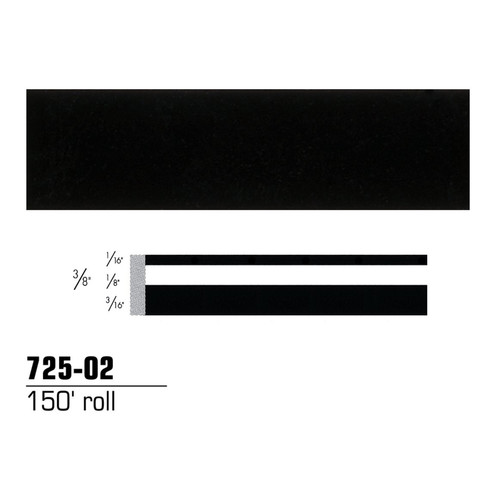  | 3M 72502 Scotchcal Striping Tape, Black, 3/8 in. x 150 ft. image number 0