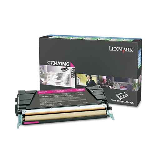 Office Jansan | Lexmark C734A1MG C734A1MG 6,000 Page-Yield Return Program Toner - Magenta image number 0