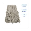 Just Launched | Boardwalk BWKCM02032S #32 Cut-End Cotton Mop Head - White (12/Carton) image number 4