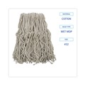 Mops | Boardwalk BWKCM02032S #32 Cut-End Cotton Mop Head - White (12/Carton) image number 4