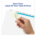 Office Jansan | Avery 11436 Index Maker 11 in. x 8.5 in. 5-Tab Print and Apply Clear Label Dividers - White/White Tabs (5/Pack) image number 4