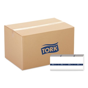 Tork 105065 1-Ply 7.91 in. x 8.85 in. PeakServe Continuous Hand Towel - White (12/Carton)