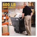 Trash Cans | Rubbermaid Commercial FG101100BLA 151 gal. 600 lbs. Capacity Plastic Structural Foam Tilt Truck - Black image number 3