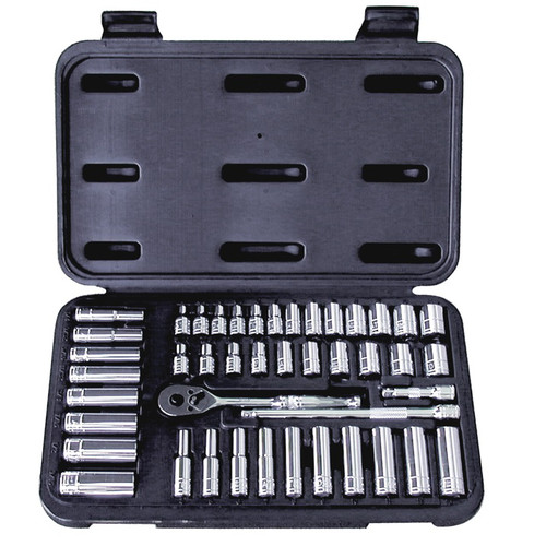 ATD 1200 44-Piece 1/4 in. Drive 6-Point SAE & Metric Pro Socket Set image number 0