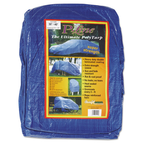 Lawn and Garden Accessories | Anchor Brand 3040 30 ft. x 40 ft. Polyethylene Multiple Use Tarpaulin (Blue) image number 0