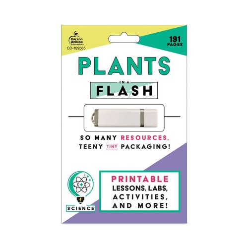 Office Electronics & Batteries | Carson-Dellosa 109565 191 Pages Grades K to 3 (Ages 5 to 8) In a Flash USB - Plants image number 0
