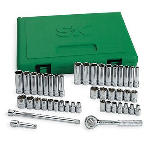 Socket Sets | SK Hand Tool 91844 44-Piece 1/4 in. Drive 6-Point SAE/Metric Standard/Deep Socket Set with Pro Ratchet image number 0