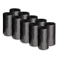 Cleaning & Janitorial Supplies | Boardwalk H4823RKKR01 10 Gallon 0.35 mil 24 in. x 23 in. Perforated Roll Low-Density Waste Can Liners - Black (50 Bags/Roll, 10 Rolls/Carton) image number 0