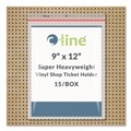Office Jansan | C-Line 82912 Super Heavy-Duty Top Load 9 in. x 12 in. Insert Industrial Zipper Seal Shop Ticket Holders - Clear Front (15/Box) image number 6