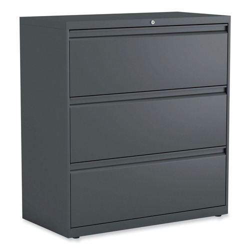  | Alera 25491 36 in. x 18.63 in. x 40.25 in. 3 Legal/Letter/A4/A5 Size Lateral File Drawers - Charcoal image number 0