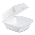 Just Launched | Dart 60HT1 5-7/8 in. x 6 in. x 3 in. Hinged Lid Foam Containers - White (500/Carton) image number 0
