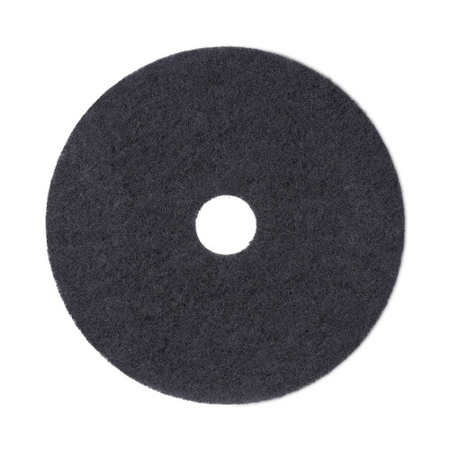 Just Launched | Boardwalk BWK4019BLA 19 in. Diameter Stripping Floor Pads - Black (5/Carton) image number 0