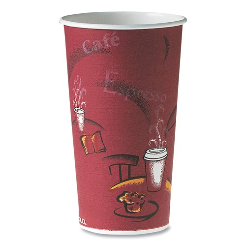 Cups and Lids | SOLO 420SI-0041 20 oz. Bistro Design Polycoated Hot Paper Cups (600/Carton) image number 0