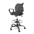Safco 3395BL Vue Series Mesh Extended Height Chair, Acrylic Fabric Seat, Black image number 1