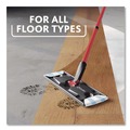 Mops | O-Cedar 175782 9.25 in. x 4.38 in. H2prO Flat Mop Head Replacement - Blue/White (2/Pack, 6 Packs/Carton) image number 4