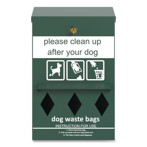 Trash & Waste Bins | Furloo FLO13RDG Wall-Mount Pet Waste Roll Bag Dispenser - Green image number 0