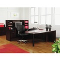 Office Jansan | Alera ALEVA277236MY 71 in. x 35.5 in. x 29.63 in. Valencia Series D-Top Desk - Mahogany image number 5