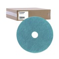 Cleaning Cloths | Boardwalk BWK4020AQU 20 in. Diameter Burnishing Floor Pads - Aqua (5/Carton) image number 0