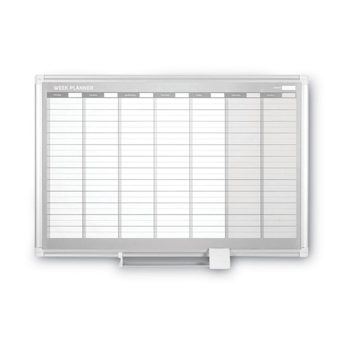 Office Jansan | MasterVision GA0396830 36 in. x 24 in. Aluminum Frame Weekly Planner image number 0